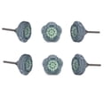 thumbnail image 1 of Set of 6 Azalea Grey Ceramic Cabinet Knobs by Perilla Home, 1 of 11
