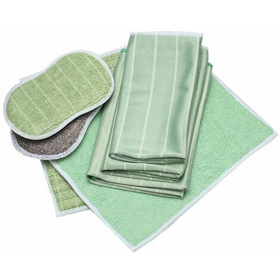 Set of 6 Bamboo Microfiber Cloths - Clean and polish all smooth and fragile surfaces - Window, bodywork, glass ceramic, glasses, screen THSIDNE