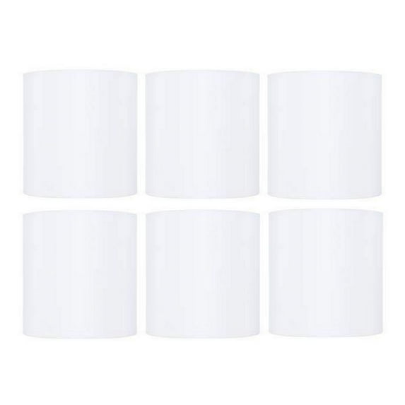 Set of 6 Barrel Drum 7 Inch Clip On Chandelier Lamp Shades
