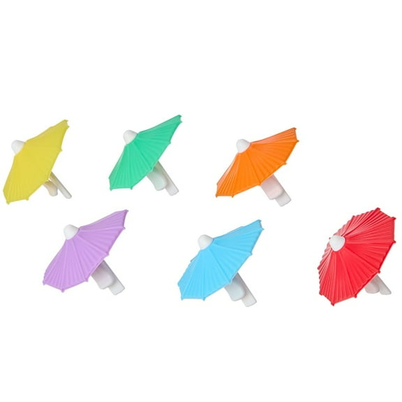 Set of 6 Beach Umbrella Drink Markers