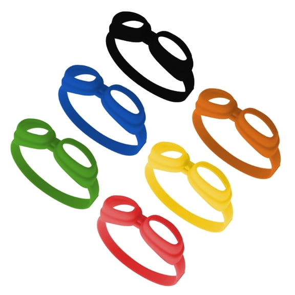 Set of 6 Beer Bottle Labels Colorful Beer Goggle Identification Stickers Practical Wine Cup Glass Marker Party Supplies