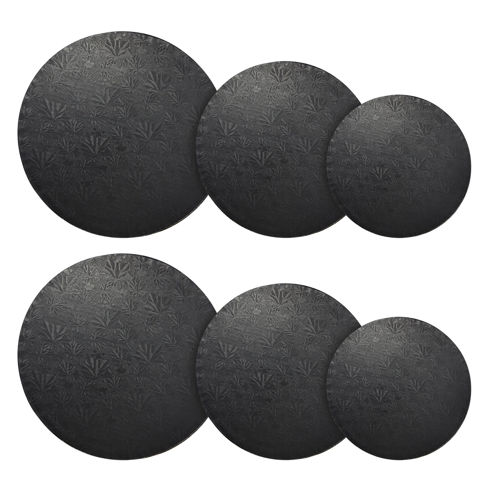 juvale-set-of-6-black-cake-drums-8-10-and-12-inch-round-cake-boards