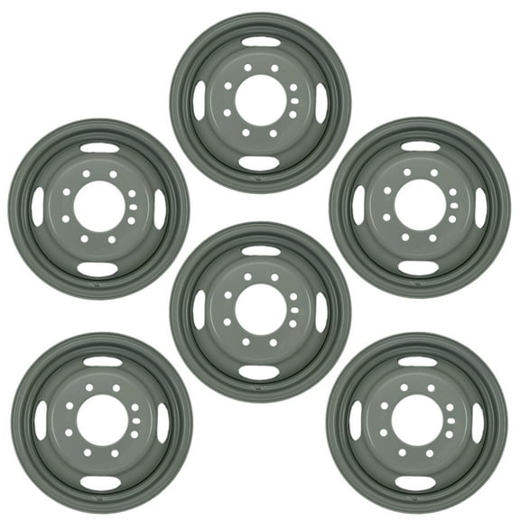 Set of 6 Brand New 16" 16x6 Steel Dually Wheels For 1994-1999 DODGE RAM 3500 SILVER OEM Design Replacement Rim