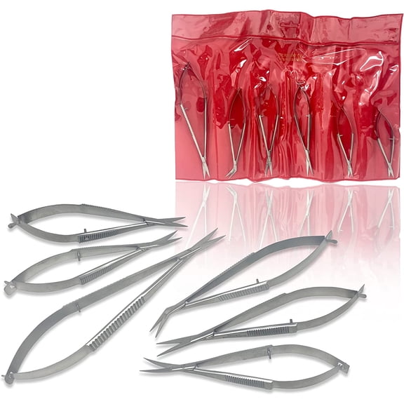 Set of 6 Castroviejo Micro Stitch Scissors