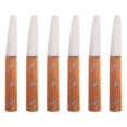 (Set of 6) Clam Knives with Riveted Wood Handles, 3Inch Stainless