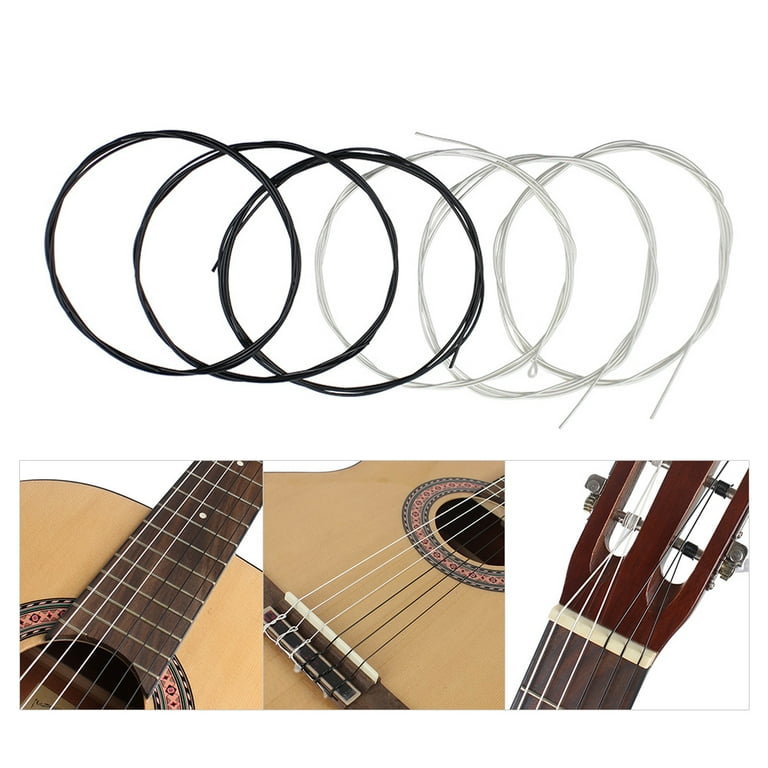Set of 6 Classical Guitar Strings .028 .043 Nylon Two Colors Normal Tension
