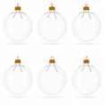 thumbnail image 1 of Set of 6 Clear Glass Ball Christmas Ornaments DIY Craft 3.25 Inches, 1 of 5