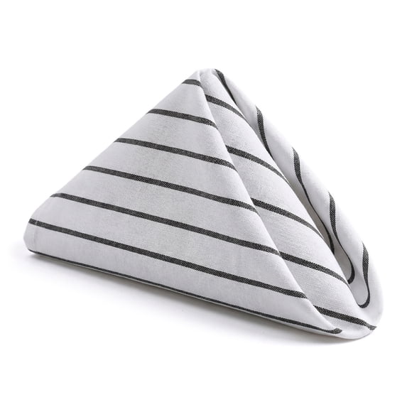 Set of 6 Cloth Napkins - Cotton, Washable, Reusable for Dining Table, Restaurant, Weddings, Events, Parties Thick stripes 28x20inch