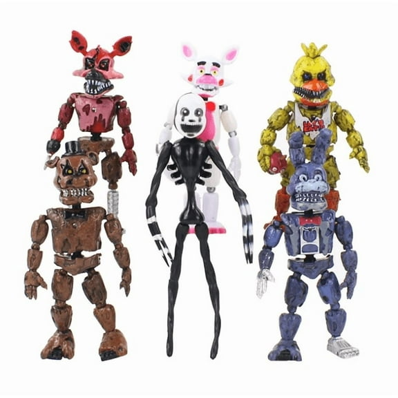 Set of 6 Collectible Animatronic Figures Detailed Play Characters