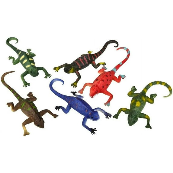 Set of 6 Color Changing Lizards Toy - Thermal - Changes Colors in Cold and Warm Water or Places (RANDOM COLORS)