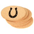 thumbnail image 1 of Set of 6 Cork Drink Coasters Horseshoe (Round), 1 of 1