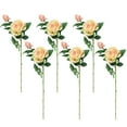 thumbnail image 1 of Northlight Real Touch™ Cream and Pink Artificial Rose Stems, Set of 6 - 26", 1 of 9