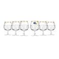 thumbnail image 1 of Set of 6 Crystal Cut Glassware Set -  Brandy Gold Rim Glass 400ml, 13oz, 1 of 1