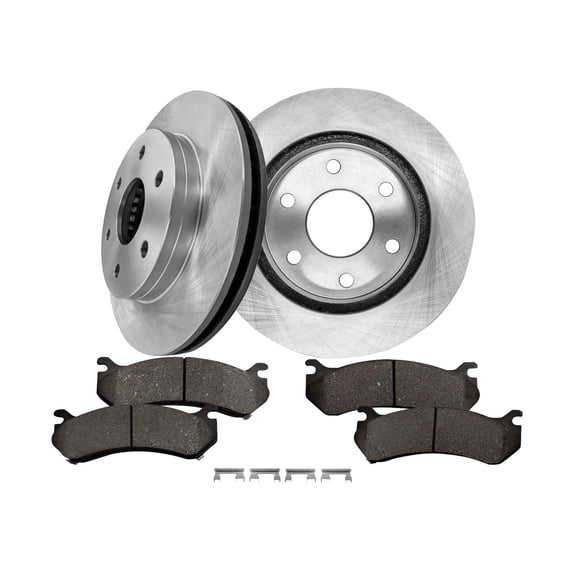 Set of 6 Front 305mm Brake Disc Rotors-Ceramic Brake Pad Kit For 2004-2006 Chevrolet Avalanche 1500