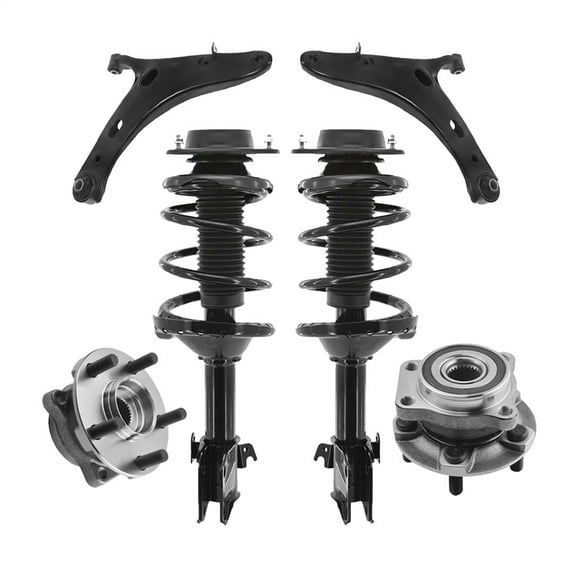 Set of 6 Front Lower Control Arm Ball Joint-Wheel Hub Bearing Assembly-Quick Complete Strut-Coil Spring Assembly For 2014-2016 Subaru Forester