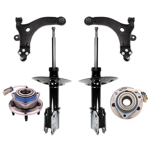 Set of 6 Front Lower Control Arm Ball Joint-Wheel Hub Bearing Assembly-Suspension Strut Assembly For 1997-2001 Buick Century