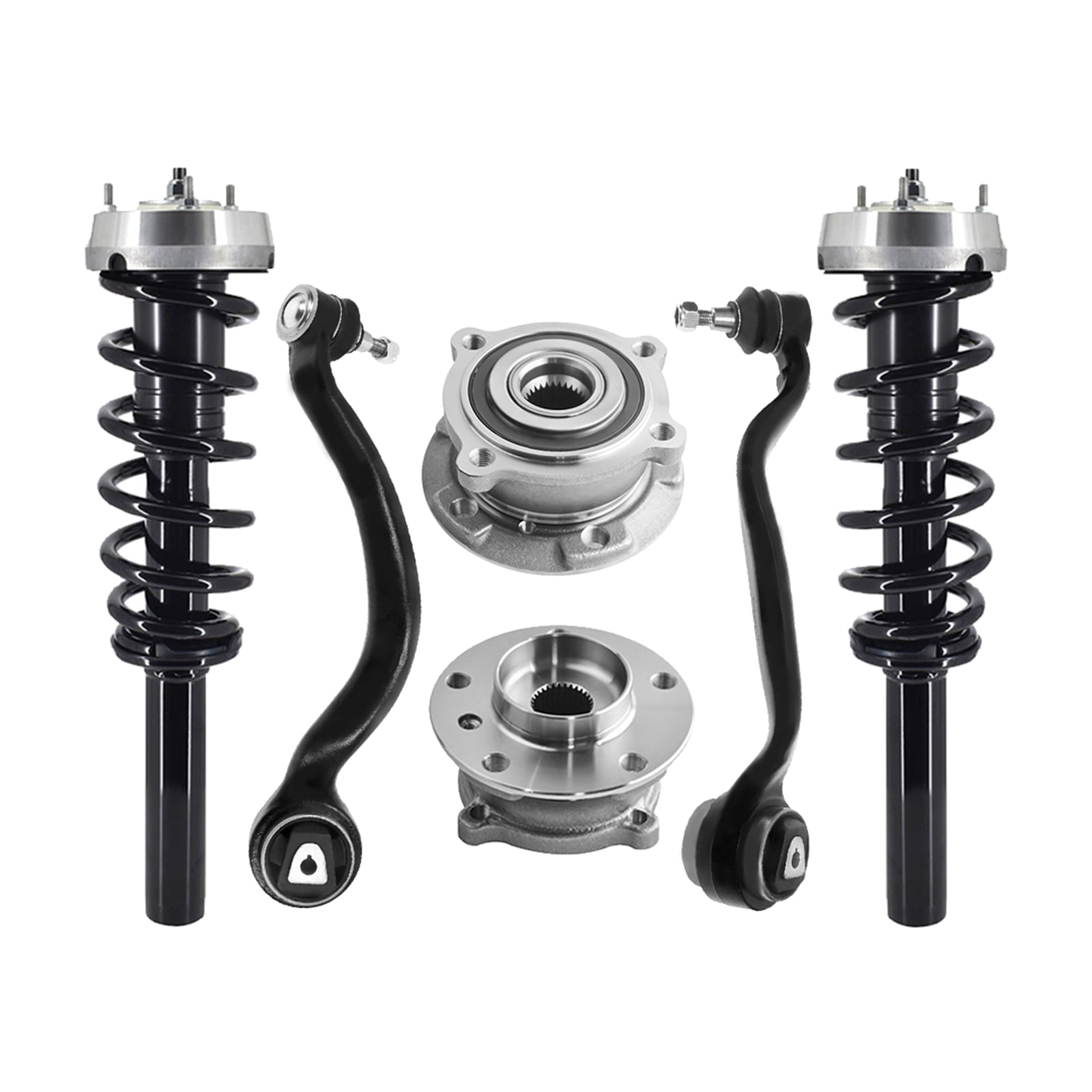 Set of 6 Front Lower Forward Control Arm Ball Joint-Wheel Hub Bearing ...