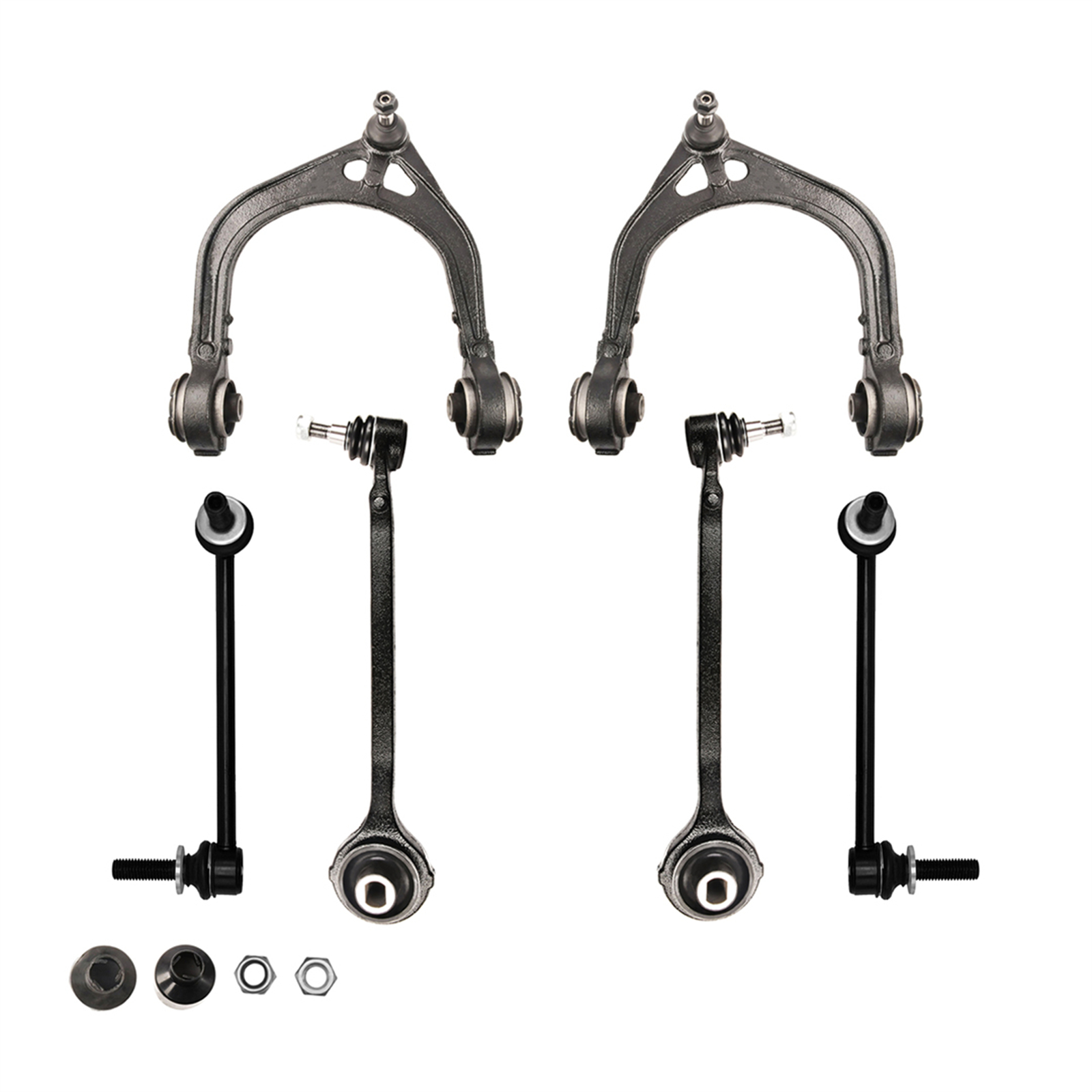 MaXpeedingrods 8pc Front Suspension Kit For Land Rover Range Rover 2003-2011 – Upper/Lower Control Arms, Ball Joints, Sway Bar Links – Direct Replace LR018344, RBJ500710, RBK500210