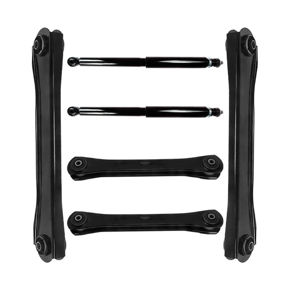 Set of 6 Front Upper and Lower Control Arm-Shock Absorber For 2000 2001 Dodge RAM 1500