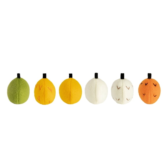 Set of 6 Fruit-Shaped Plush Toys for Pets Soft, Colorful, Durable Chew Toys for Dogs & Cats, Ideal for Interactive Play
