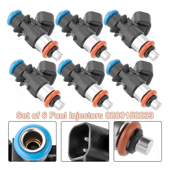 Set of 6 Fuel Injector fits 2011-2016 Town Chrysler Country 3.6L Replacement Kit