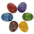 thumbnail image 1 of Set of 6 Geometric Ukrainian Pysanky Wooden Easter Eggs 2.5 Inches, 1 of 2