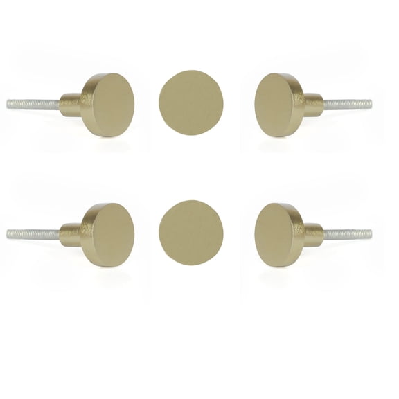 Set of 6 Golden Jena small metal Cabinet Knobs by Perilla Home