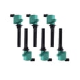 thumbnail image 1 of Set of 6 Green Ignition Coil Compatible with 2001-2006 Mazda Tribute All Sub Models 3.0L V6 Replacement for FD502 DG500 C1458, 1 of 4