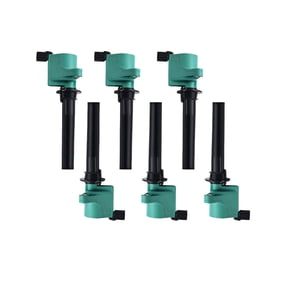 Set of 6 Green Ignition Coil Compatible with 2005 2006 2007 Ford 500 All Sub Models 3.0L V6 Replacement for FD502 DG500 C1458