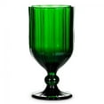 thumbnail image 1 of Set of 6 Green Panel Goblet Glass, 1 of 2