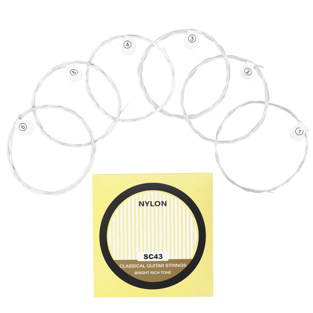06 String Set of 6 Guitar Strings Replacements Acoustic Guitar Strings Nylon Core ...