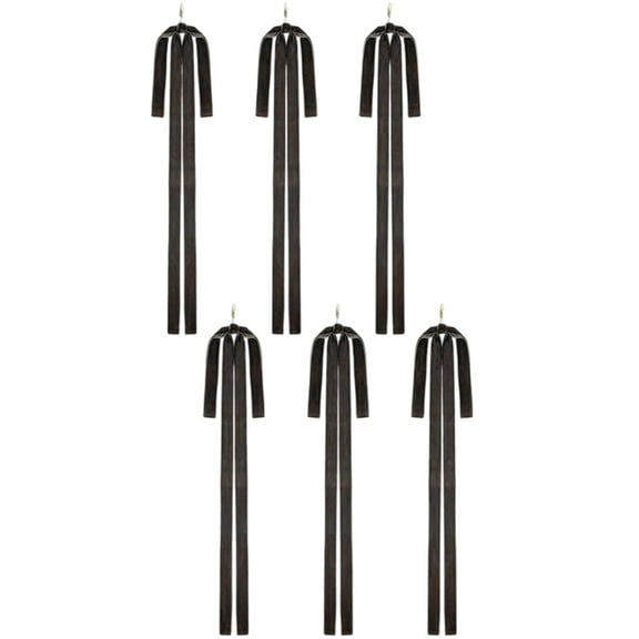 Set of 6 Hanging Ribbon Bows for Decorative Use Home Party Holiday Event Crafting Supplies Indoor Outdoor Display