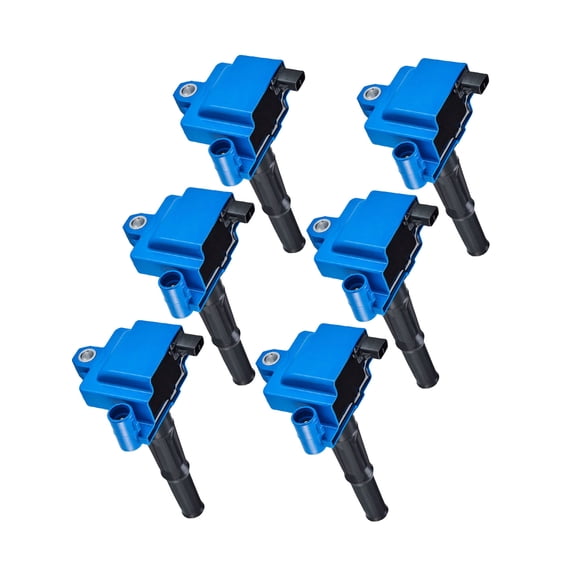 Set of 6 High Performance Blue Color Ignition Coil Compatible with 2004 Toyota Tacoma 3.4L V Replacement for UF156 C1041