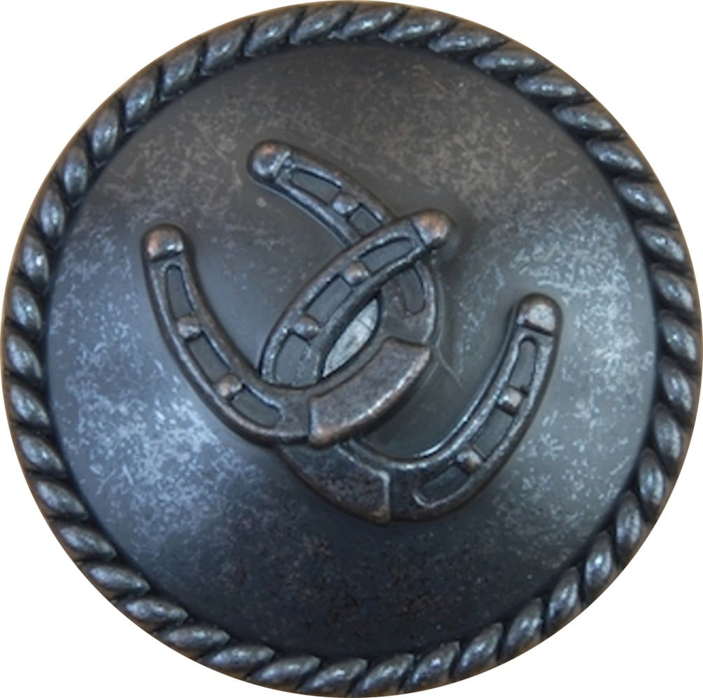 Set of 6 Horseshoes with Rope Drawer Cabinet Knob in Oil Rubbed Brass