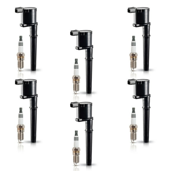 DG500 ISA Ignition Coil Pack Spark Plugs For 3.0L 2001 2002 2003 2004 2005 2006 2007 2008 Ford Escape Freestyles Taurus 500 Five Hundred Mazda Tribute Mercury Mariner Montego Sable Set of 6