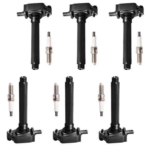 Set of 6 ISA Ignition Coil and Iridium Spark Plugs Compatible with 2014-2019 Ram ProMaster 1500 3.6L V6 Replacement for UF648