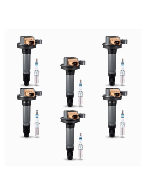 Set of 6 ISA Ignition Coils & 6 Motorcraft Spark Plugs for Ford F150 F-150 Flex Taurus Explorer Lincoln MKS MKT 2011-2017 3.5L Turbo Replacement for UF646 SP534 SP580