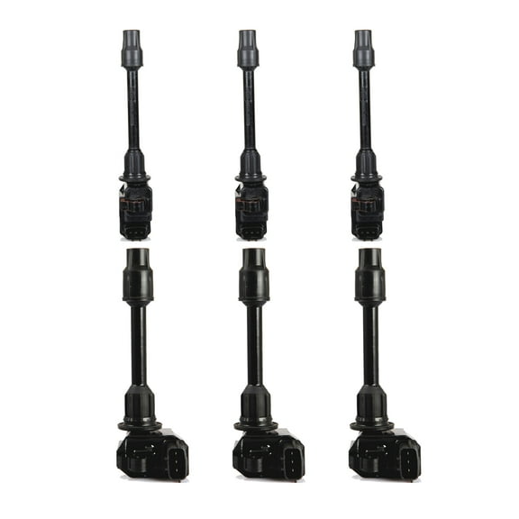 Set of 6 ISA Ignition Coils Front Rear Compatible with 1995-1999 Nissan Maxima I30 3.0L V6 Replacement for C1001 C1002 UF138 UF263