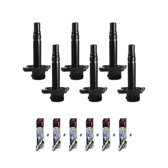 Set of 6 ISA Ignition Coils and 6 Denso Spark Plugs Compatible with 2000-2001 Audi TT 1.8L L4 1781cc Replacement for UF274