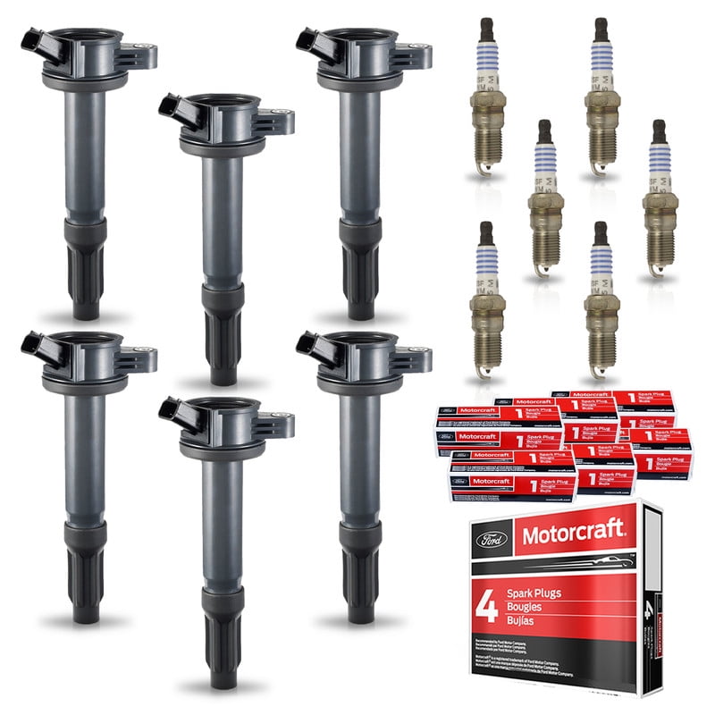 Set of 6 ISA Ignition Coils and 6 Motorcraft Spark Plugs UF486