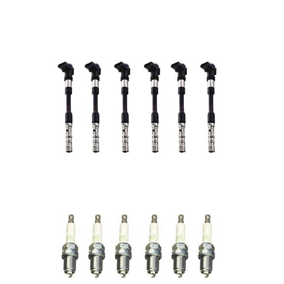 Set of 6 ISA Ignition Coils and 6 NGK Spark Plugs Compatible with 2001-2003 Volkswagen EuroVan 2.8L 2771CC V6 Replacement for UF514