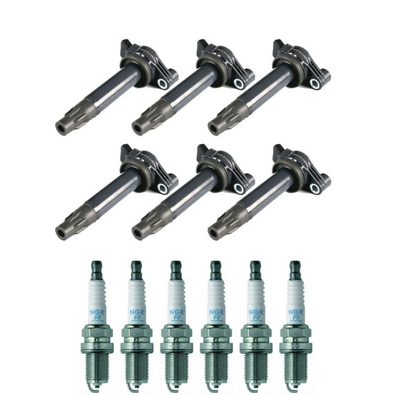 Set of 6 ISA Ignition Coils and 6 NGK Spark Plugs Compatible with 2005-2010 Toyota Highlander 3.3L V6 3300cc 202ci Replacement for UF430