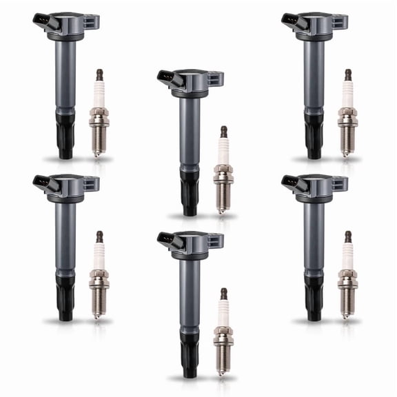 Set of 6 ISA Ignition Coils and 6 Spark Plugs For 3.5 V6 Lexus Toyota Avalon Highlander Camry Highlander RAV4 Sienna Venza RX450h ES350 IS350 2007 2008 2009 2010-2015 Replace# UF487 AP5325