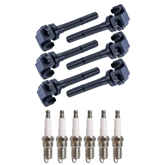 Set of 6 ISA Ignition Coils and 6 Spark Plugs Compatible with Isuzu Trooper 1996-1997 3.2L V6 3165cc -ci Replacement for UF17