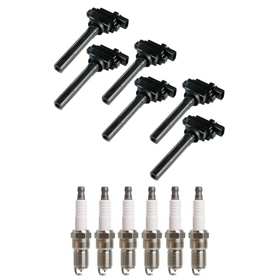 Set of 6 ISA Ignition Coils and 6 Spark Plugs Compatible with Suzuki Vitara 2001-2002 JLS Sport Utility 4-Door 2.0L 2000CC l4 Replacement for UF237