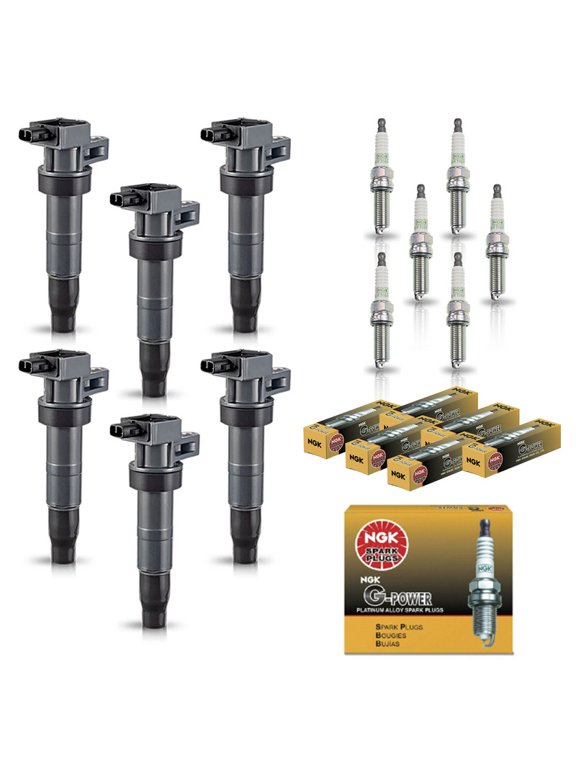 Set of 6 ISA Ignition Coils and NGK Spark Plugs Compatible with 2011-2018 Kia Sorento 3.5L V6 2012-2016 Hyundai Genesis 3.8L V6 Replacement for UF546 97390