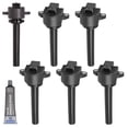 thumbnail image 1 of Set of 6 ISA Ignition Coils and Tune Up Grease Compatible with 00-04 Isuzu Rodeo 00-02 Trooper Replacement for UF252, UF251, 1 of 6