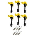 thumbnail image 1 of Set of 6 ISA Yellow Ignition Coils and Spark Plugs Compatible with 2012-2016 Nissan NV1500 4.0L Replacement for UF349, 1 of 3