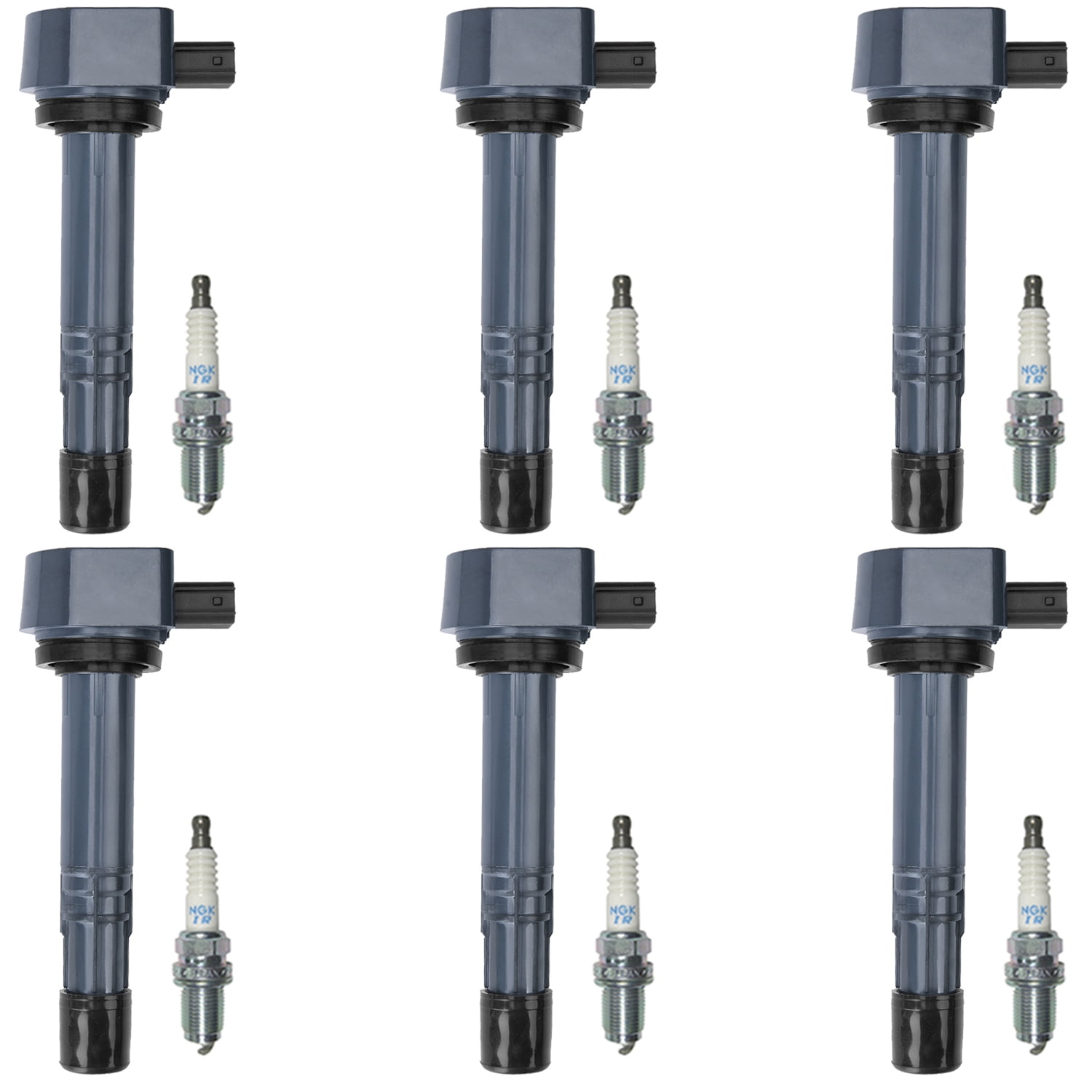 Set of 6 Ignition Coil & 6 NGK Spark Plug for 2004-2007 Honda Accord 3.0L V6