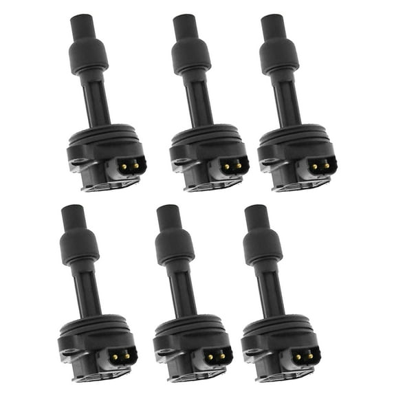 Set of 6 Ignition Coils Compatible with 1998 Volvo V90 2.9L L6 Replacement for UF167 C1089